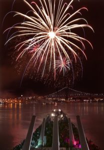 July 4th Fireworks from the Battleship @ Battleship New Jersey
