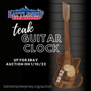 Battleship New Jersey teak guitar clock eBay auction 