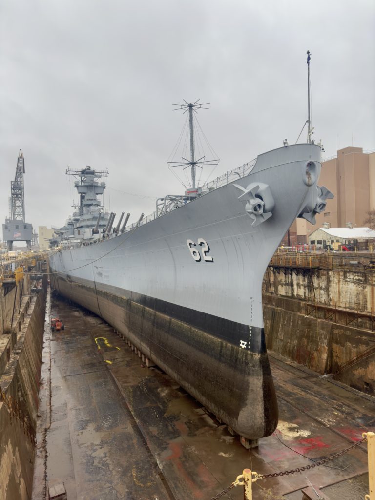 new jersey battleship dry dock
